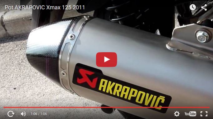 Silencieux Akrapovic sur Yamaha XMax 125